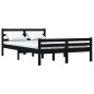 vidaXL Massivholzbett Schwarz 140x190 cm vidaXL Massivholzbett Schwarz 140x190 cm