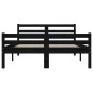vidaXL Massivholzbett Schwarz 140x190 cm vidaXL Massivholzbett Schwarz 140x190 cm