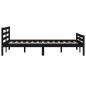 vidaXL Massivholzbett Schwarz 140x190 cm vidaXL Massivholzbett Schwarz 140x190 cm