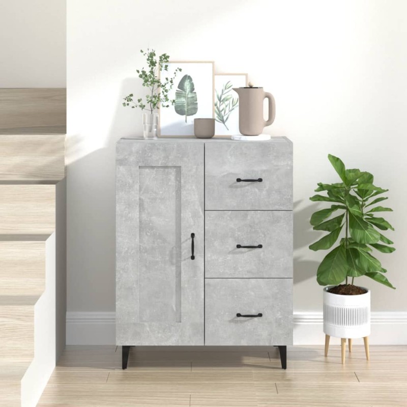 vidaXL Sideboard Betongrau 69,5x34x90 cm Holzwerkstoff vidaXL Sideboard Betongrau 69,5x34x90 cm Holzwerkstoff