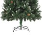 vidaXL Künstlicher Weihnachtsbaum Kiefernzapfen Weißem Glitzer 210 cm vidaXL Künstlicher Weihnachtsbaum Kiefernzapfen Weißem Glitzer 210 cm