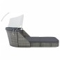 Sonnenliege mit Dach Poly Rattan Anthrazit Sonnenliege mit Dach Poly Rattan Anthrazit