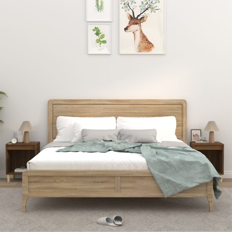 vidaXL Nachttische 2 Stk. Braun Eichen-Optik 40x35x50 cm vidaXL Nachttische 2 Stk. Braun Eichen-Optik 40x35x50 cm