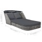 Sonnenliege mit Dach Poly Rattan Anthrazit Sonnenliege mit Dach Poly Rattan Anthrazit