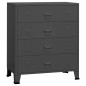vidaXL Industrial Kommode mit Schubladen Anthrazit 78x40x93 cm Metall vidaXL Industrial Kommode mit Schubladen Anthrazit 78x40x93 cm Metall