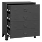 vidaXL Industrial Kommode mit Schubladen Anthrazit 78x40x93 cm Metall vidaXL Industrial Kommode mit Schubladen Anthrazit 78x40x93 cm Metall