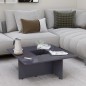 vidaXL Couchtisch Hochglanz-Grau 79,5x79,5x30 cm Holzwerkstoff vidaXL Couchtisch Hochglanz-Grau 79,5x79,5x30 cm Holzwerkstoff