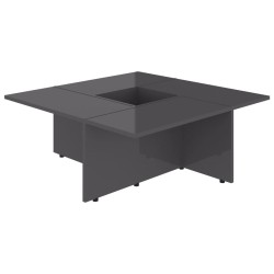 vidaXL Couchtisch Hochglanz-Grau 79,5x79,5x30 cm Holzwerkstoff