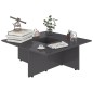vidaXL Couchtisch Hochglanz-Grau 79,5x79,5x30 cm Holzwerkstoff vidaXL Couchtisch Hochglanz-Grau 79,5x79,5x30 cm Holzwerkstoff