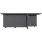 vidaXL Couchtisch Hochglanz-Grau 79,5x79,5x30 cm Holzwerkstoff vidaXL Couchtisch Hochglanz-Grau 79,5x79,5x30 cm Holzwerkstoff