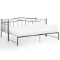 vidaXL Ausziehsofa Bettgestell Schwarz Metall 90x200 cm vidaXL Ausziehsofa Bettgestell Schwarz Metall 90x200 cm