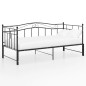 vidaXL Ausziehsofa Bettgestell Schwarz Metall 90x200 cm vidaXL Ausziehsofa Bettgestell Schwarz Metall 90x200 cm
