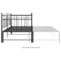 vidaXL Ausziehsofa Bettgestell Schwarz Metall 90x200 cm vidaXL Ausziehsofa Bettgestell Schwarz Metall 90x200 cm