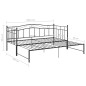 vidaXL Ausziehsofa Bettgestell Schwarz Metall 90x200 cm vidaXL Ausziehsofa Bettgestell Schwarz Metall 90x200 cm