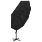 vidaXL Sonnenschirm mit Aluminium-Mast 4-lagig Schwarz 3x3 m vidaXL Sonnenschirm mit Aluminium-Mast 4-lagig Schwarz 3x3 m