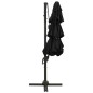 vidaXL Sonnenschirm mit Aluminium-Mast 4-lagig Schwarz 3x3 m vidaXL Sonnenschirm mit Aluminium-Mast 4-lagig Schwarz 3x3 m