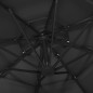 vidaXL Sonnenschirm mit Aluminium-Mast 4-lagig Schwarz 3x3 m vidaXL Sonnenschirm mit Aluminium-Mast 4-lagig Schwarz 3x3 m