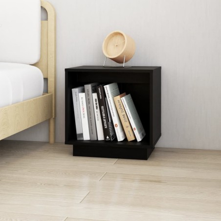 vidaXL Nachttisch Schwarz 40x30x40 cm Massivholz Kiefer