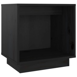 vidaXL Nachttisch Schwarz 40x30x40 cm Massivholz Kiefer