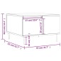 vidaXL Couchtisch Schwarz 55x55x36,5 cm Holzwerkstoff