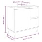 vidaXL Badschrank Braun Eichen-Optik 65x33x60 cm Holzwerkstoff vidaXL Badschrank Braun Eichen-Optik 65x33x60 cm Holzwerkstoff