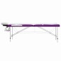 Massageliege Klappbar 3-Zonen Aluminiumgestell Weiß und Lila Massageliege Klappbar 3-Zonen Aluminiumgestell Weiß und Lila