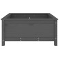 vidaXL Pflanzkübel Grau 82,5x82,5x39 cm Massivholz Kiefer vidaXL Pflanzkübel Grau 82,5x82,5x39 cm Massivholz Kiefer