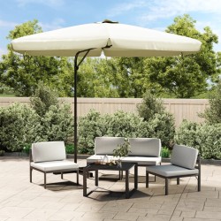 vidaXL Sonnenschirm mit Stahl-Mast 300 cm Sandweiß