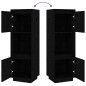 vidaXL Highboard Schwarz 38x35x117 cm Massivholz Kiefer vidaXL Highboard Schwarz 38x35x117 cm Massivholz Kiefer