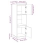 vidaXL Highboard Schwarz 38x35x117 cm Massivholz Kiefer vidaXL Highboard Schwarz 38x35x117 cm Massivholz Kiefer