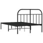 vidaXL Bettgestell mit Kopfteil Metall Schwarz 120x200 cm vidaXL Bettgestell mit Kopfteil Metall Schwarz 120x200 cm