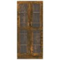 vidaXL Vitrinenschrank Räuchereiche 82,5x30,5x185,5 cm Holzwerkstoff