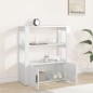 vidaXL Sideboard Hochglanz-Weiß 80x30x90 cm Holzwerkstoff vidaXL Sideboard Hochglanz-Weiß 80x30x90 cm Holzwerkstoff