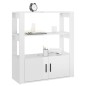 vidaXL Sideboard Hochglanz-Weiß 80x30x90 cm Holzwerkstoff vidaXL Sideboard Hochglanz-Weiß 80x30x90 cm Holzwerkstoff
