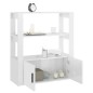 vidaXL Sideboard Hochglanz-Weiß 80x30x90 cm Holzwerkstoff vidaXL Sideboard Hochglanz-Weiß 80x30x90 cm Holzwerkstoff