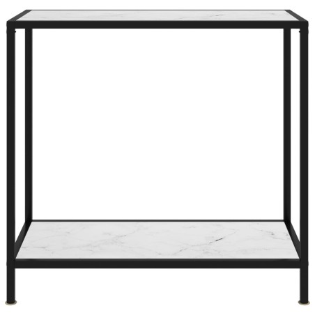 vidaXL Konsolentisch Weiß 80x35x75 cm Hartglas