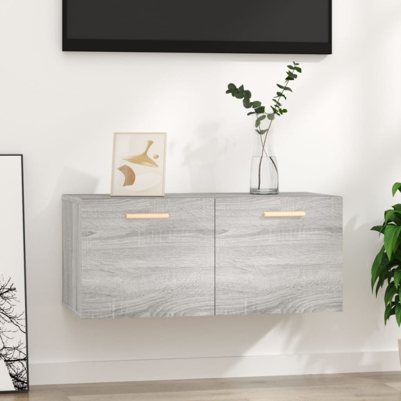 vidaXL Wandschrank Grau Sonoma 80x35x36,5 cm Holzwerkstoff vidaXL Wandschrank Grau Sonoma 80x35x36,5 cm Holzwerkstoff