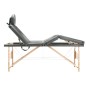 vidaXL Massageliege 4-Zonen Holzgestell Anthrazit 186x68 cm vidaXL Massageliege 4-Zonen Holzgestell Anthrazit 186x68 cm