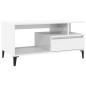 vidaXL Couchtisch Hochglanz-Weiß 90x49x45 cm Holzwerkstoff vidaXL Couchtisch Hochglanz-Weiß 90x49x45 cm Holzwerkstoff