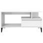 vidaXL Couchtisch Hochglanz-Weiß 90x49x45 cm Holzwerkstoff vidaXL Couchtisch Hochglanz-Weiß 90x49x45 cm Holzwerkstoff