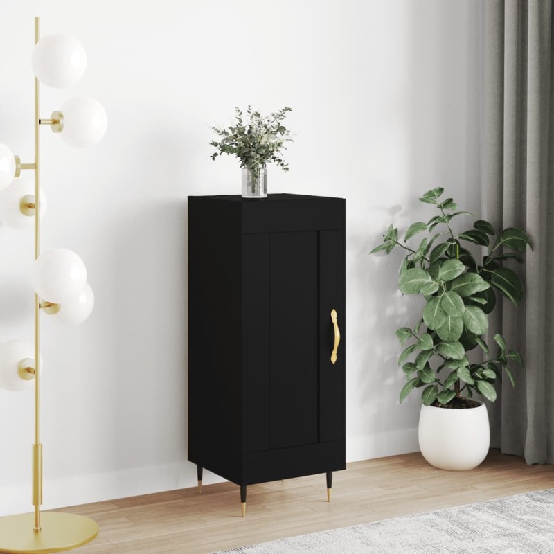 vidaXL Sideboard Schwarz 34,5x34x90 cm Holzwerkstoff vidaXL Sideboard Schwarz 34,5x34x90 cm Holzwerkstoff
