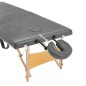 vidaXL Massageliege 4-Zonen Holzgestell Anthrazit 186x68 cm vidaXL Massageliege 4-Zonen Holzgestell Anthrazit 186x68 cm