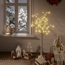 vidaXL Weihnachtsbaum 120 LEDs 1,2 m Warmweiß Weide Indoor Outdoor