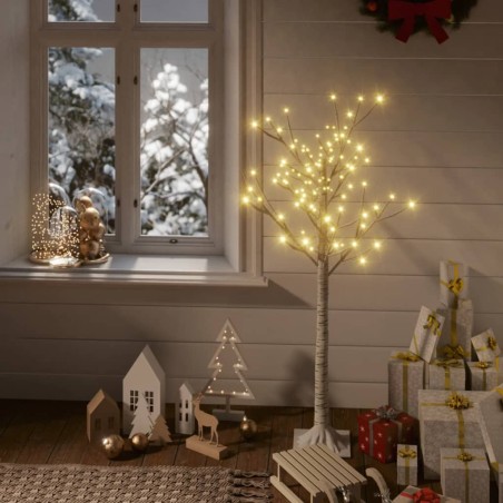 vidaXL Weihnachtsbaum 120 LEDs 1,2 m Warmweiß Weide Indoor Outdoor