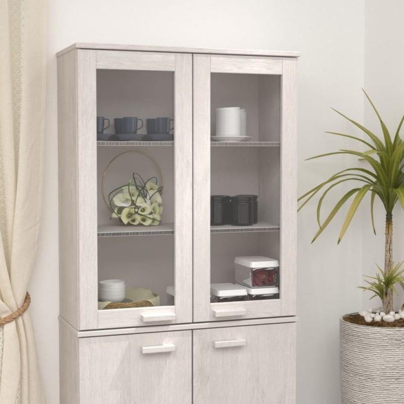 vidaXL Highboard-Oberteil HAMAR Weiß 85x35x100 cm Massivholz vidaXL Highboard-Oberteil HAMAR Weiß 85x35x100 cm Massivholz