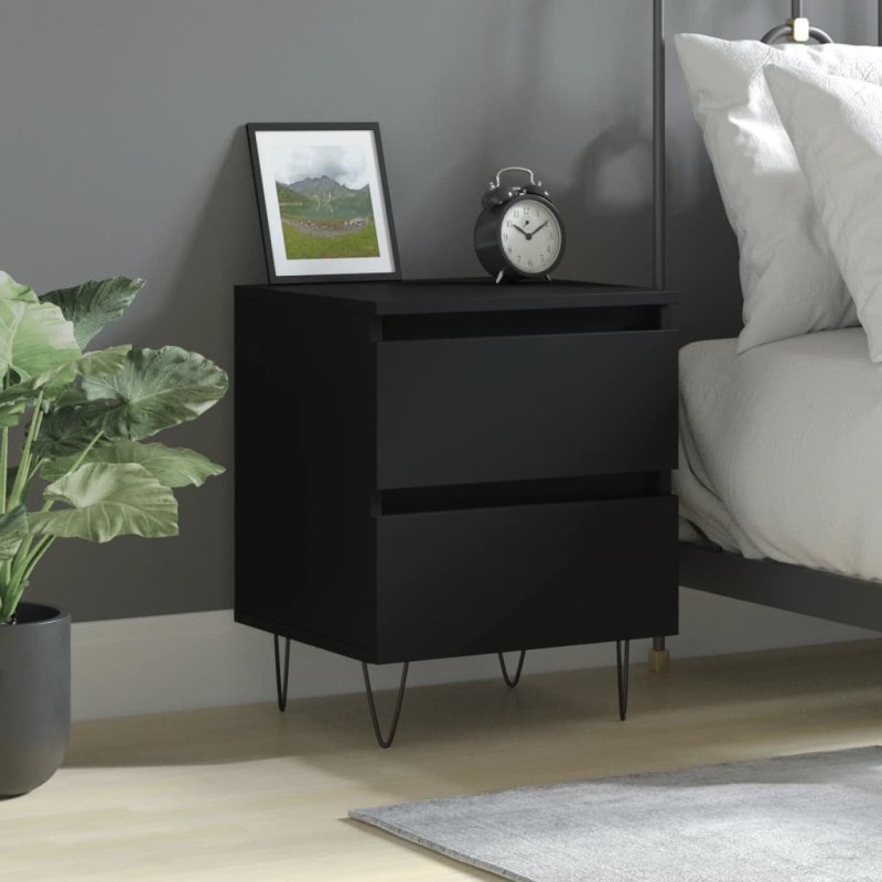 vidaXL Nachttisch Schwarz 40x35x50 cm Holzwerkstoff vidaXL Nachttisch Schwarz 40x35x50 cm Holzwerkstoff