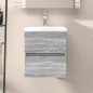 vidaXL Waschbeckenschrank Grau Sonoma 41x38,5x45 cm Holzwerkstoff vidaXL Waschbeckenschrank Grau Sonoma 41x38,5x45 cm Holzwerkstoff