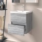 vidaXL Waschbeckenschrank Grau Sonoma 41x38,5x45 cm Holzwerkstoff vidaXL Waschbeckenschrank Grau Sonoma 41x38,5x45 cm Holzwerkstoff