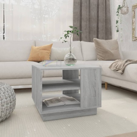 vidaXL Couchtisch Grau Sonoma 55x55x43 cm Holzwerkstoff