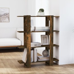 vidaXL Bücherregal/Raumteiler Räuchereiche 100×30×123,5 cm